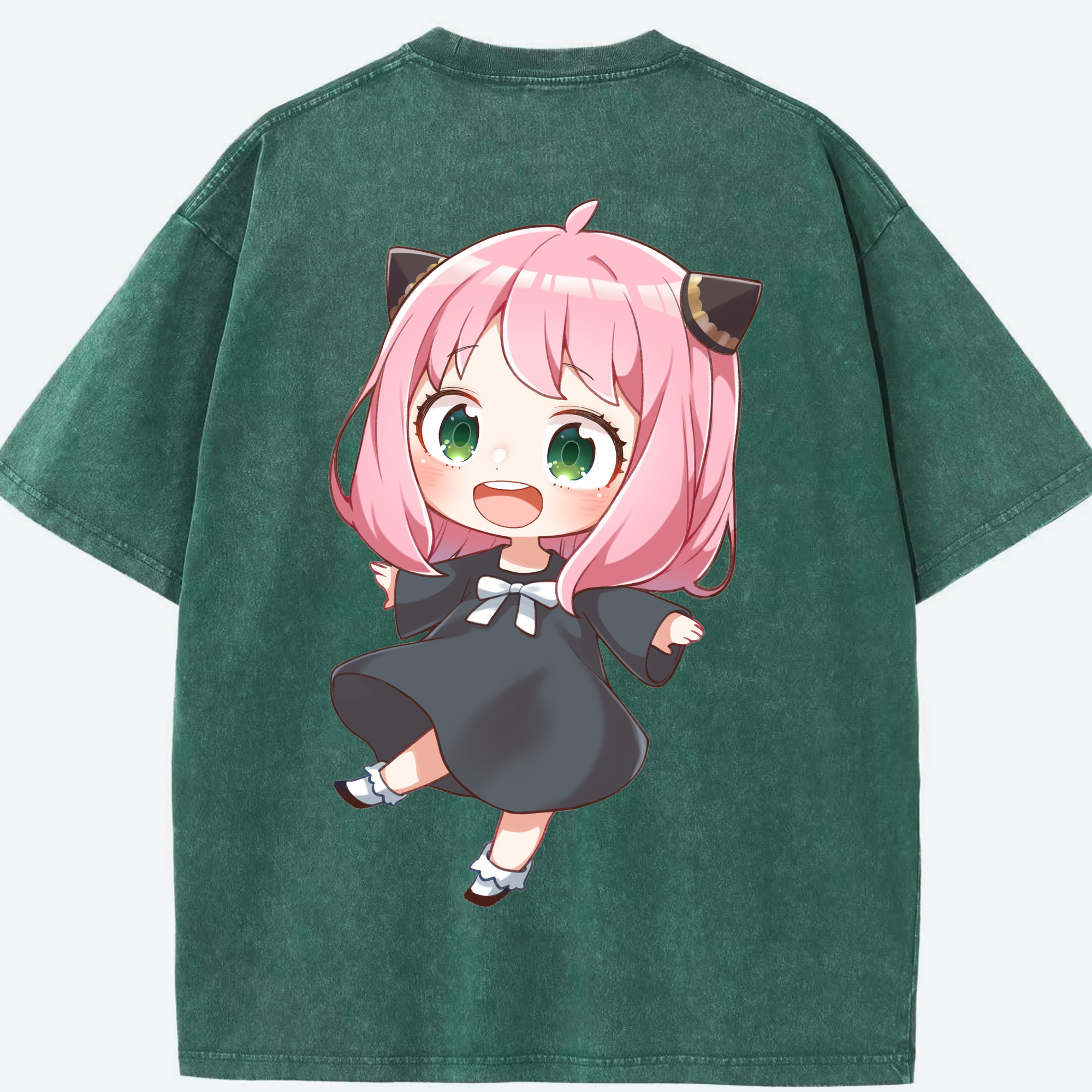 （画像用） SPY×FAMILY间谍家家酒 綿100% ヴィンテージ風 半袖Tシャツ（背面プリント）